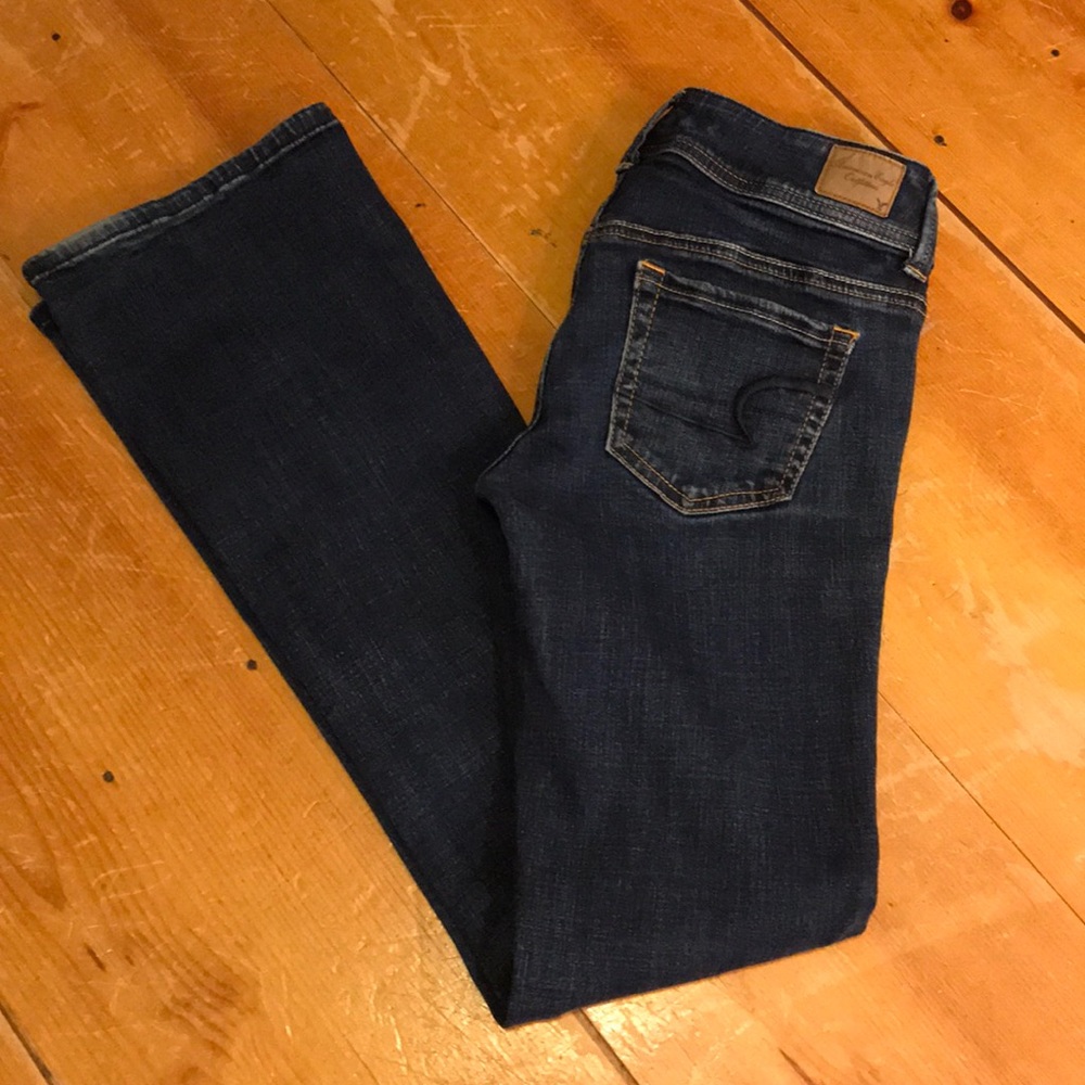 American Eagle Outfitters Women's Dark Blue Bootcut Jeans